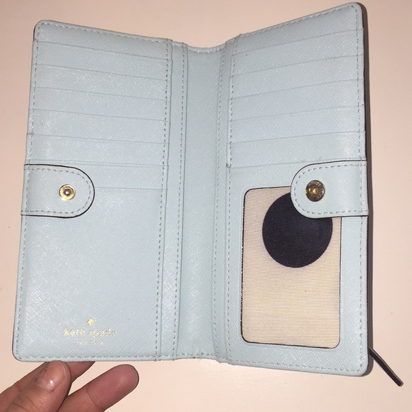 JUST REDUCED ‼️KATE SPADE MINT light blue wallet - Picture 2 of 6